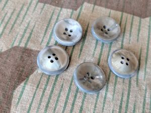 Green Celluloid Buttons (Set of 5)