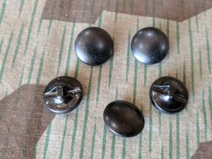 Black Glass Buttons (Set of 5 or 20)