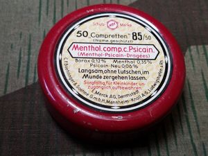 Menthol-Psicain Lozenge Tin