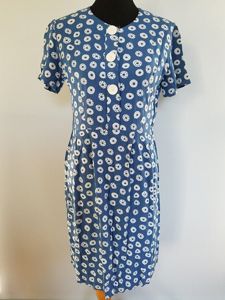 Blue Donut Print Dress(B-39' W-32' H-44')