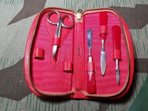 Red Travel Hygiene Kit