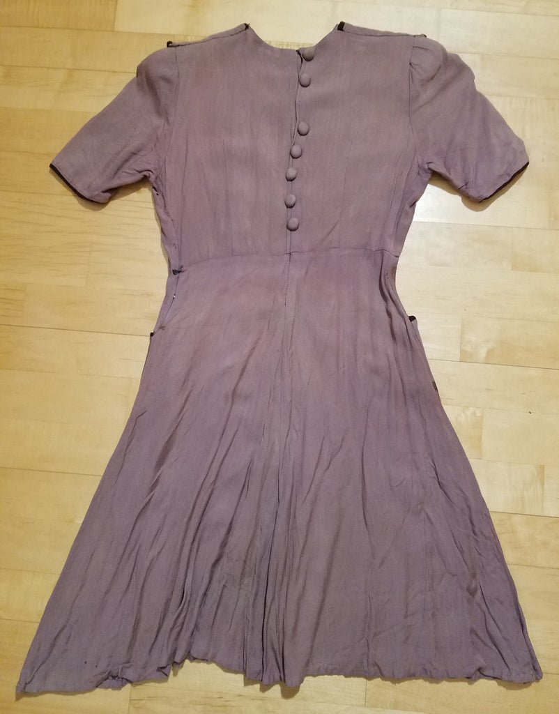 German Tan Dress with Brown Trim(B-36' W-27' H-34') — image 3