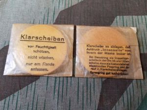 Original Gas Mask Spare Lenses 1944
