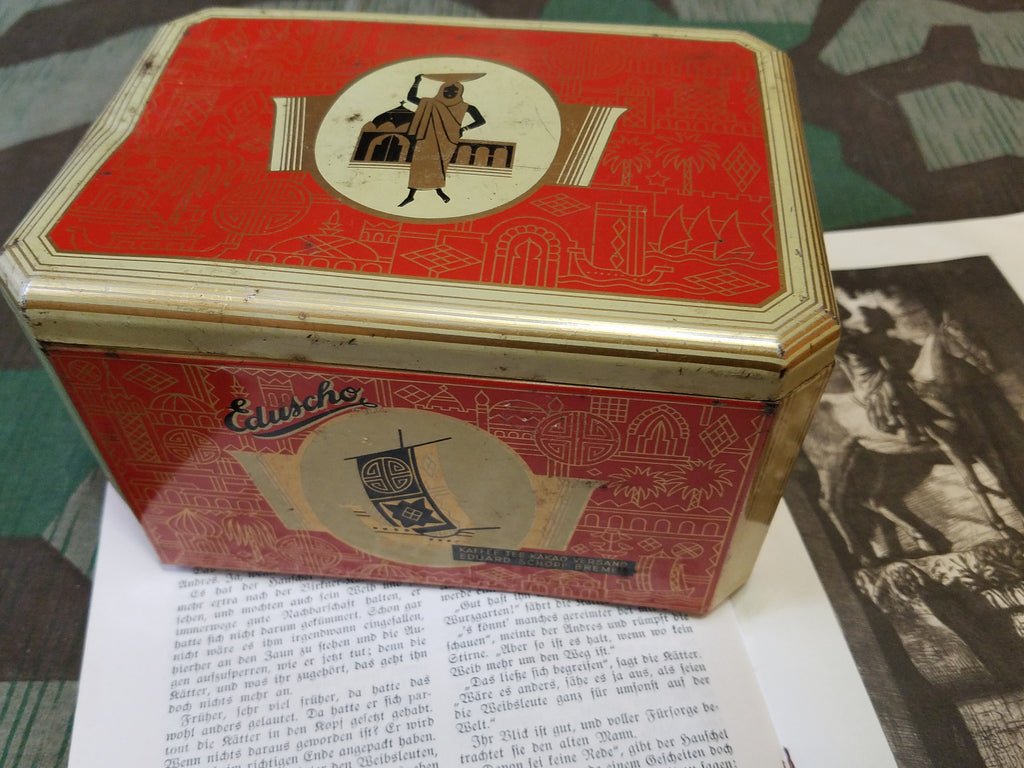 Eduscho Coffee Tin w/ 1939 Eduscho Magazine — image 2