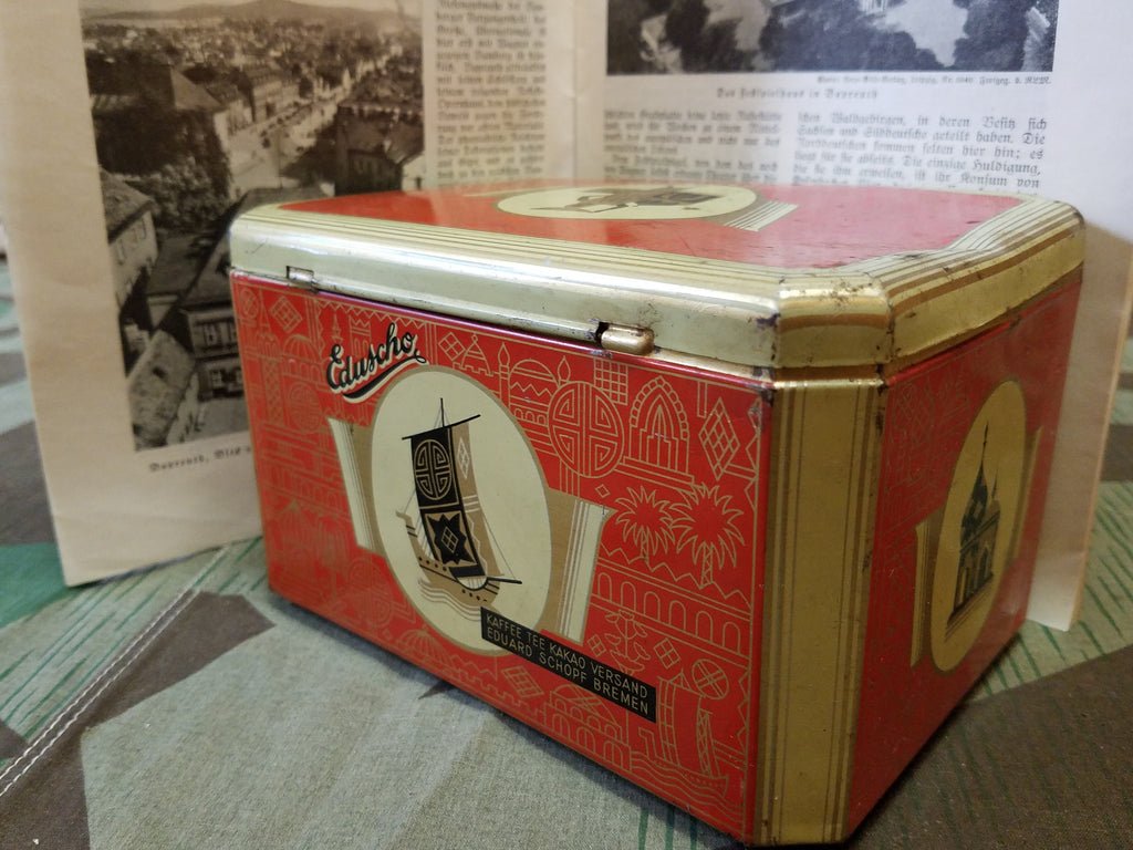 Eduscho Coffee Tin w/ 1939 Eduscho Magazine — image 4