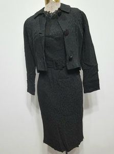German 3-Piece Outfit: Black Dress, Jacket and Belt(B-32' W-25' W-31')