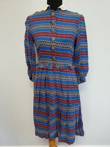 German Long Sleeve Striped Dress(B-34' W-27' H-full)