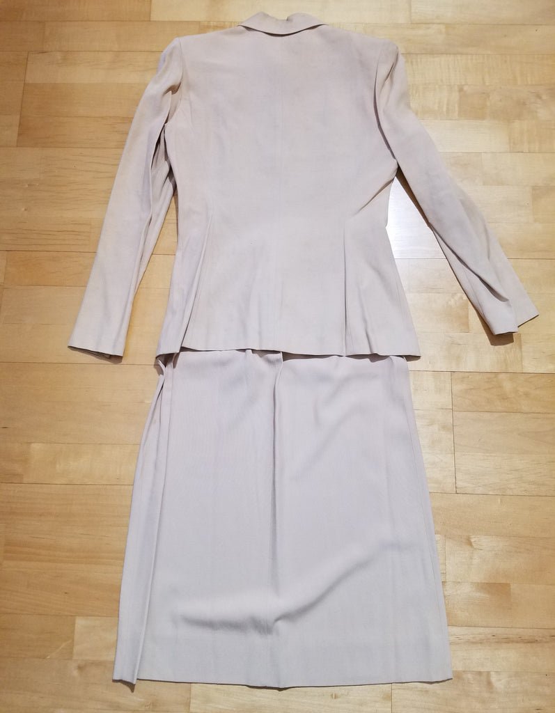 Beige Skirt Suit Bur-Mil Rayon(B-36' W-25' H-35') — image 3