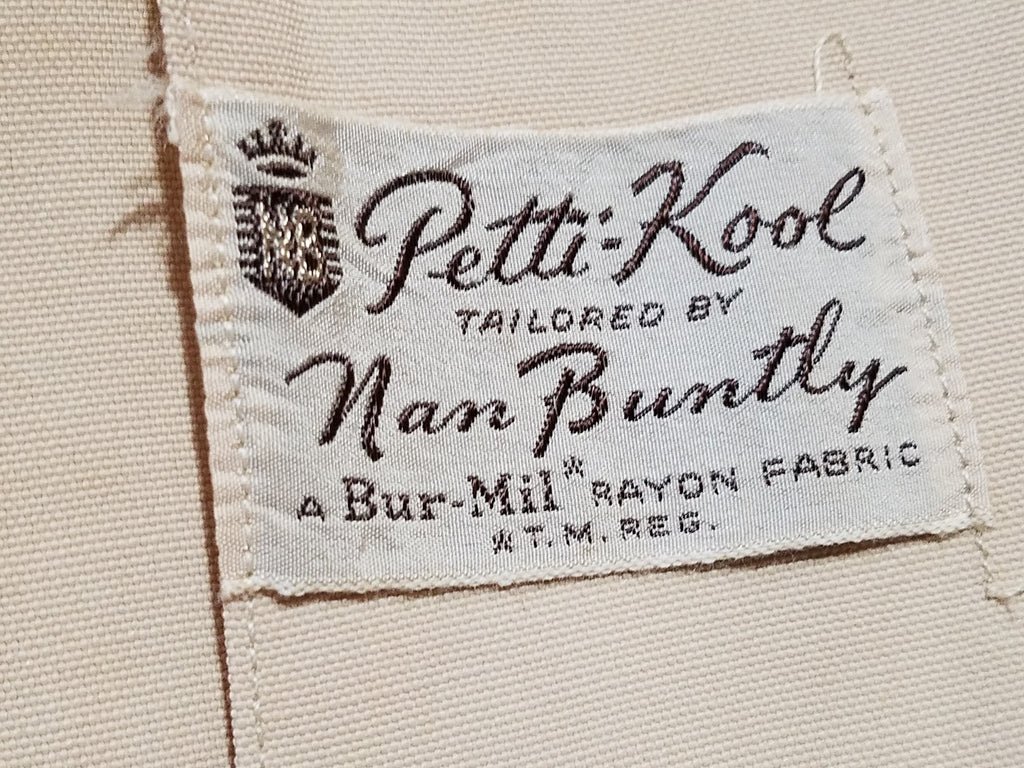 Beige Skirt Suit Bur-Mil Rayon(B-36' W-25' H-35') — image 4