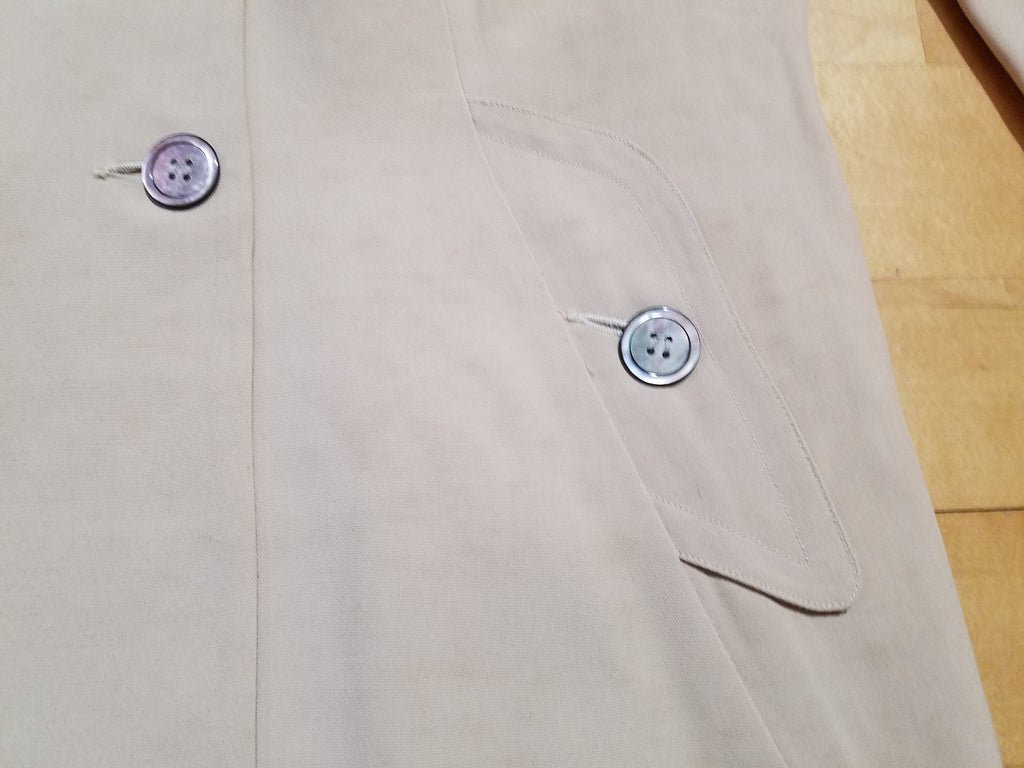 Beige Skirt Suit Bur-Mil Rayon(B-36' W-25' H-35') — image 5