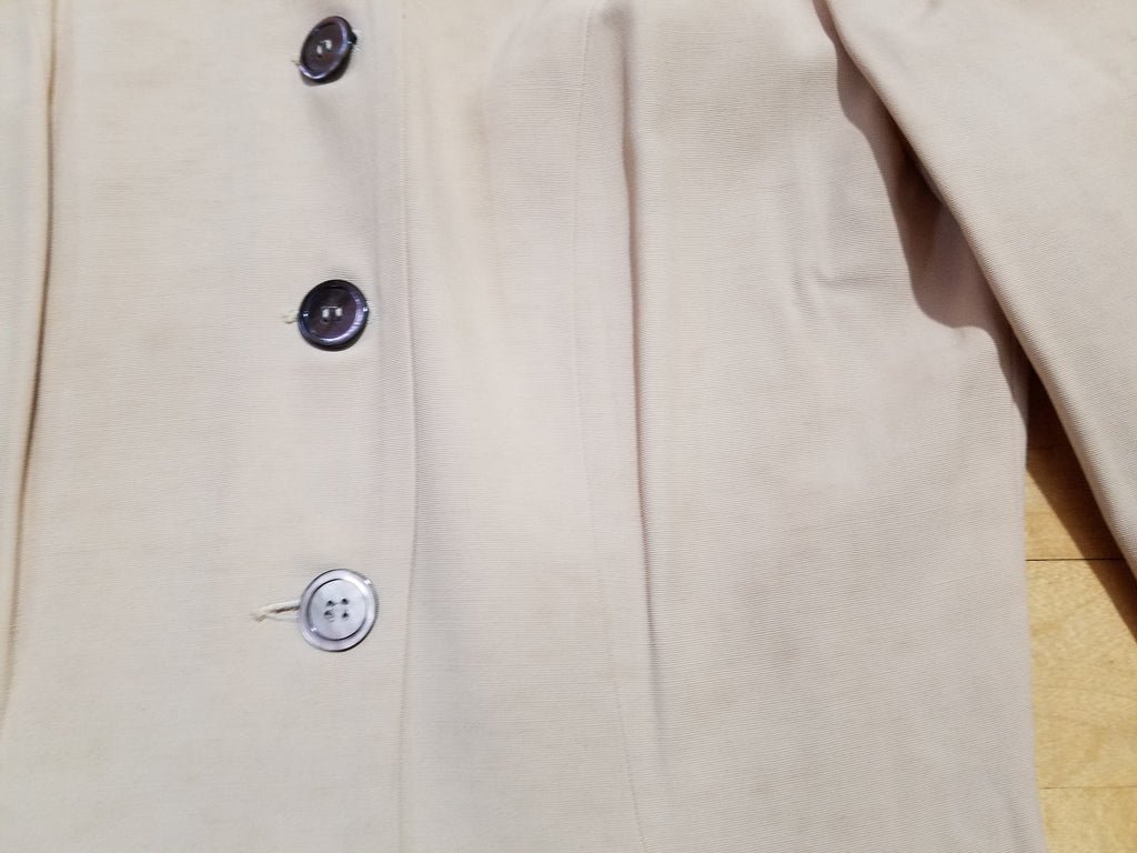 Beige Skirt Suit Bur-Mil Rayon(B-36' W-25' H-35') — image 6