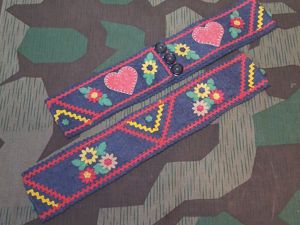 Pair of Trachten German Traditional Felt Belts (27 1/2'- 28' …
