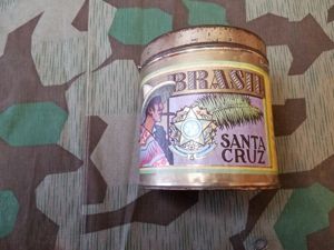 Original Big 50 Cigar Tin Brasil Santa Cruz