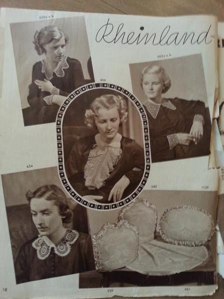 German Dark Red Velvet Dress with Lace Collar(B-44' W-36' H-47') — image 6