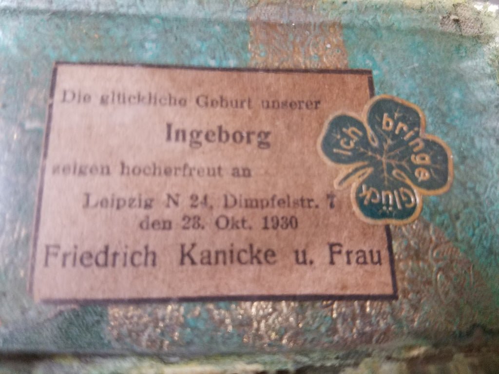 1930s Good Luck Glass Paper Weight — image 2