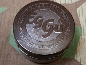 Eg-gu Shoe Polish Glass/Bakelite