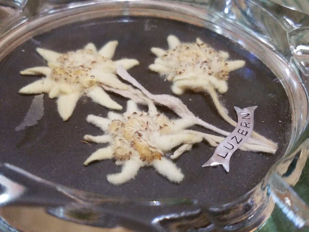 Glass Edelweiss Luzern Swiss Ashtray — image 2