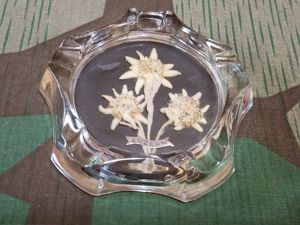 Glass Edelweiss Luzern Swiss Ashtray
