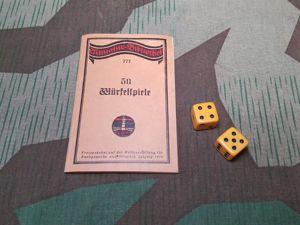 1914 Dice Game Book w/ 2 Dice