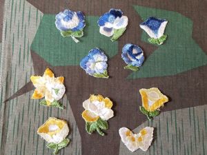 German Embroidered Flowers (Set of 10)