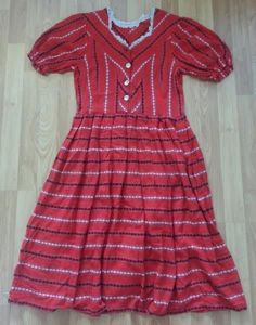 Red Dirndl Dress(B-36' W-31')