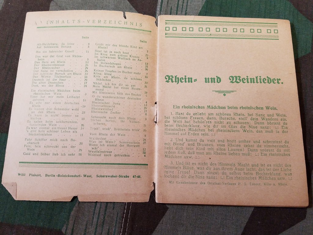 SALE! Rhein und Wein Lieder Humor Songbook — image 2