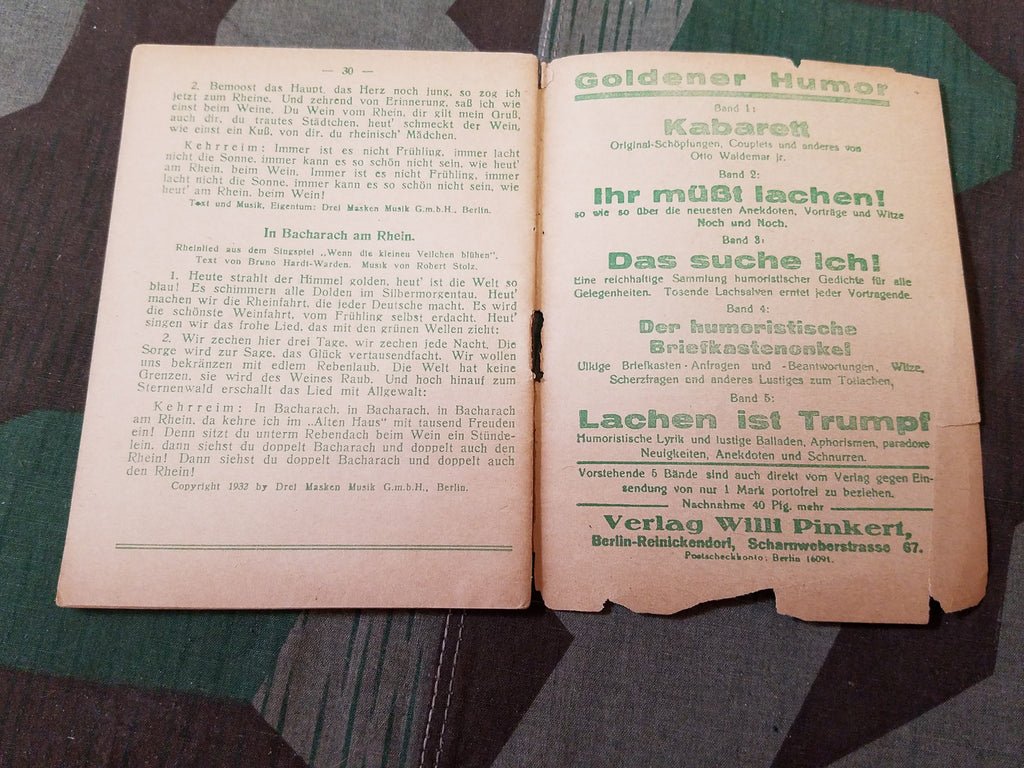 SALE! Rhein und Wein Lieder Humor Songbook — image 4