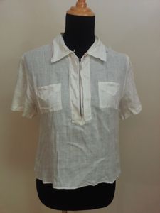 White Linen Shirt(B-40' W-39 1/2')