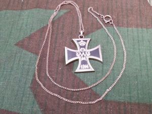 Engraved Iron Cross Necklace