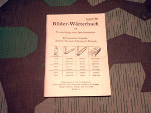 Original German-Russian-Polish-Ukrainian Dictionary w/ Pictures