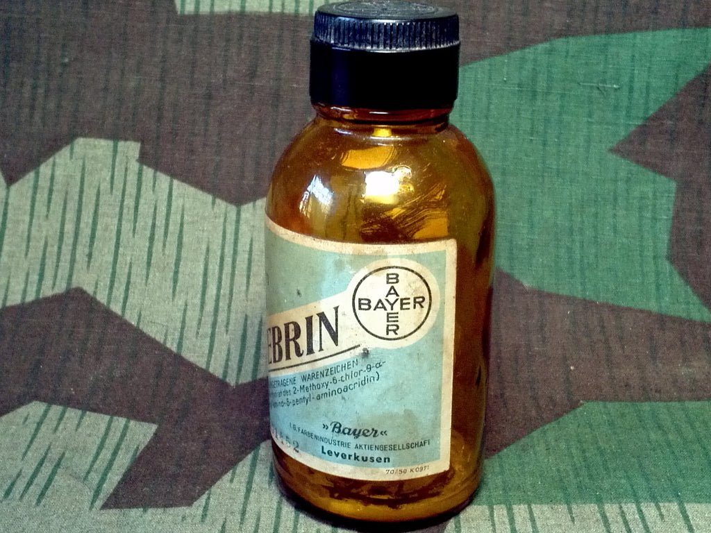 Original Atebrin Anti-Malaria Medication Bottle — image 2