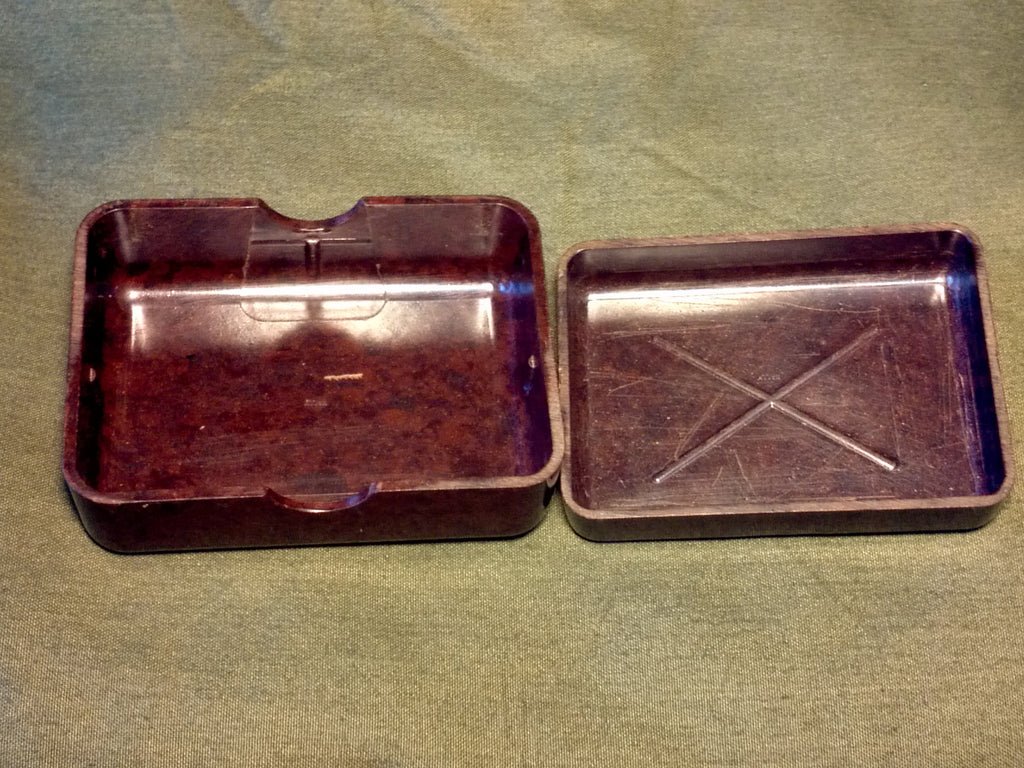 Original Bakelite Soap Dish with Carving — image 2
