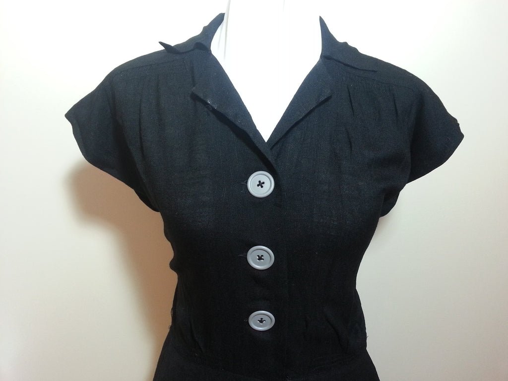 Black Dress with Gray Buttons(B-42' W-31' H-40') — image 2