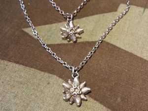 Silver Edelweiss Necklace and Bracelet Set