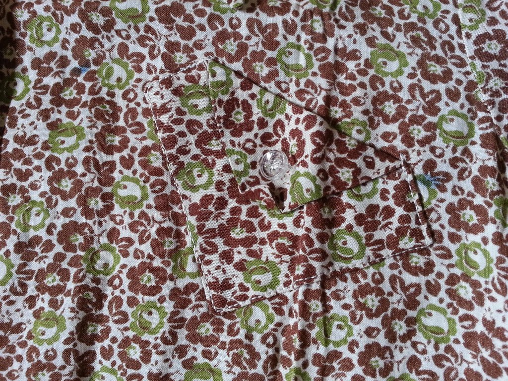 German Green/Brown Button Down Dress(B-39' W-32' H-39') — image 8