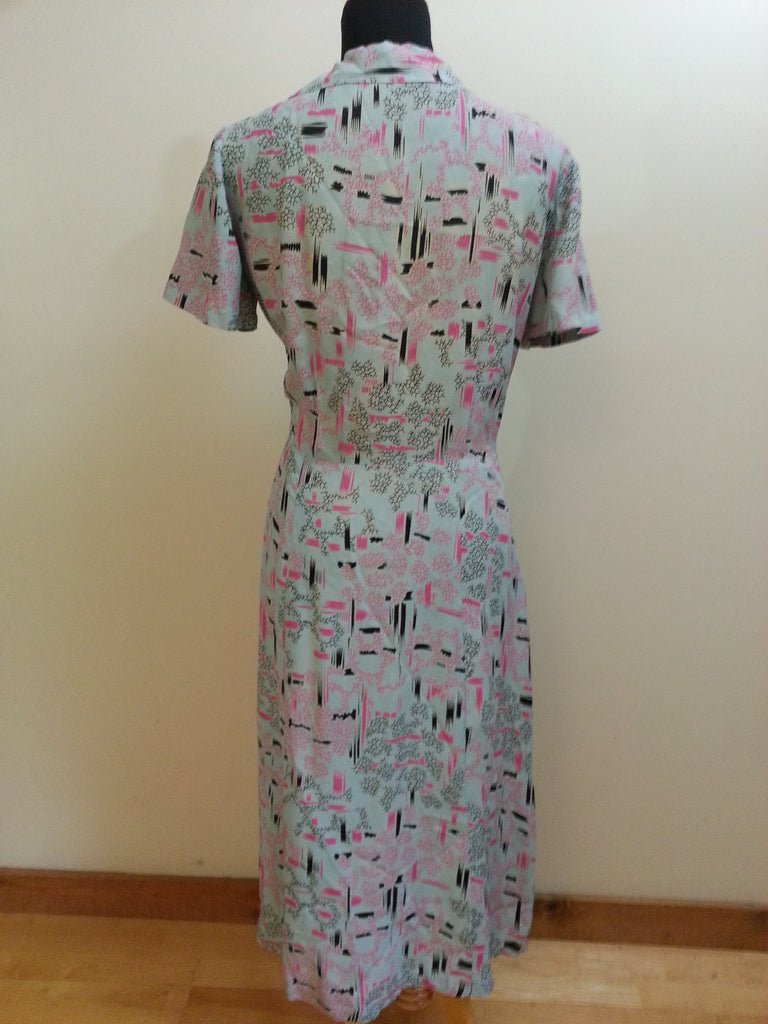 Light Blue Print Dress(B-44' W-34' H-46') — image 4