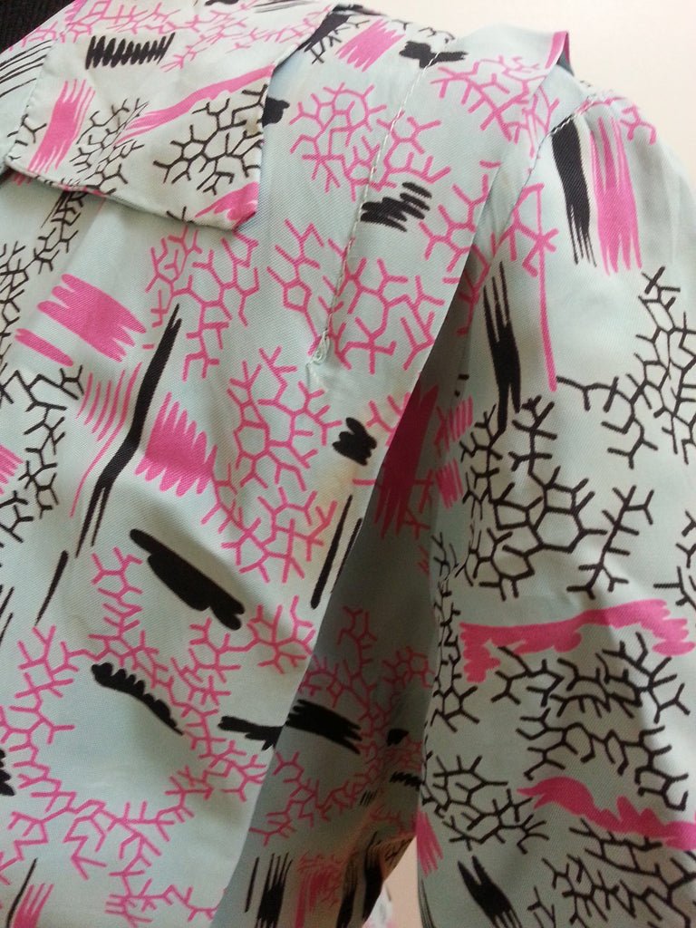 Light Blue Print Dress(B-44' W-34' H-46') — image 9