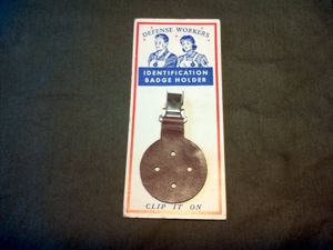 Defense Workers Badge Holder