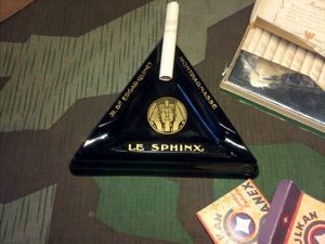 Wehrmacht Brothel Glass Ashtray 'Le Sphinx'