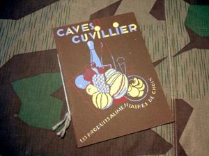 1933 French Wine Menu Caves Cuvillier Champs-Elysees Paris