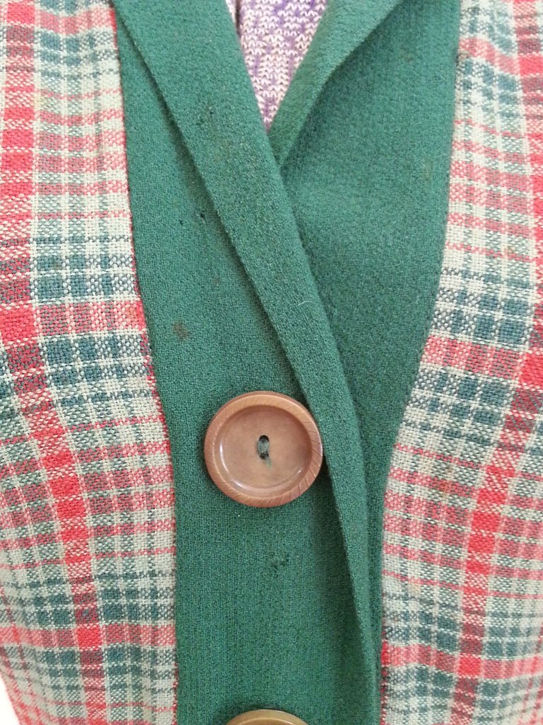 Red and Green Plaid Dress(B-37' W-26'--) — image 7