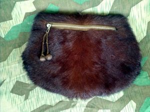 Brown Horse Hair Muff Purse