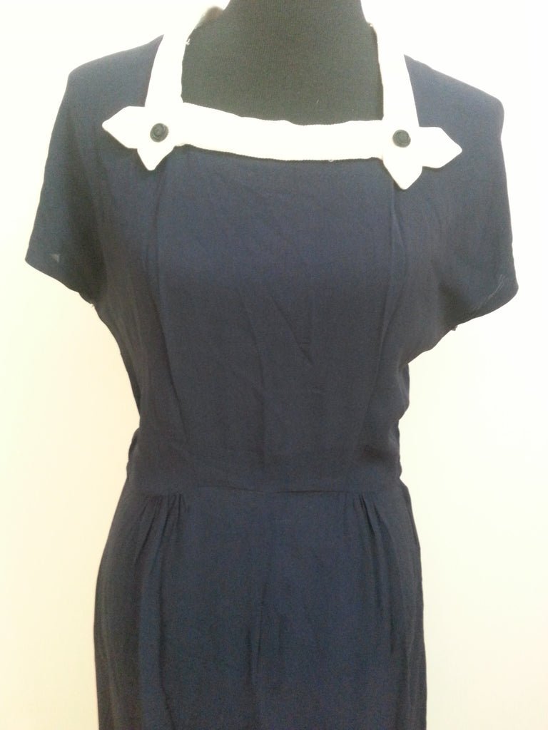 Dark Blue Dress w/ White Trim(B-38' W-29' H-36') — image 2