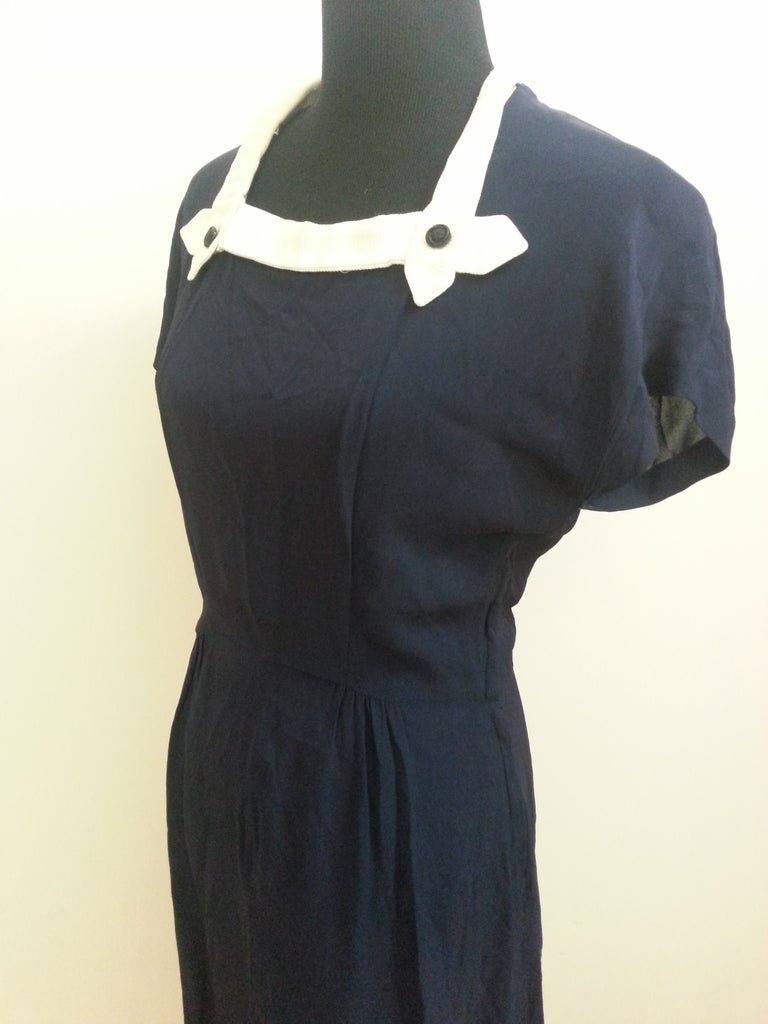 Dark Blue Dress w/ White Trim(B-38' W-29' H-36') — image 3