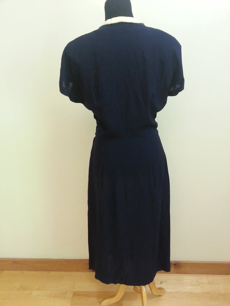 Dark Blue Dress w/ White Trim(B-38' W-29' H-36') — image 4
