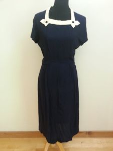 Dark Blue Dress w/ White Trim(B-38' W-29' H-36')
