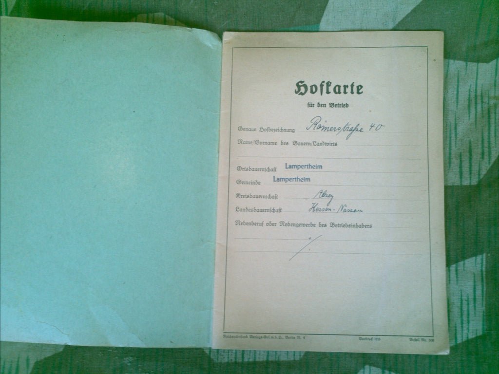 Meine Hofkarte Farm Record Book — image 2
