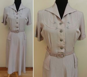 Gray Striped Dress(B-42' W-31' H-38')