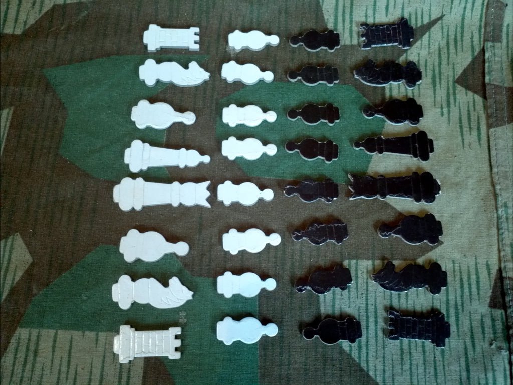 Period Schachspiel Chess/Checkers/Dame Game — image 10