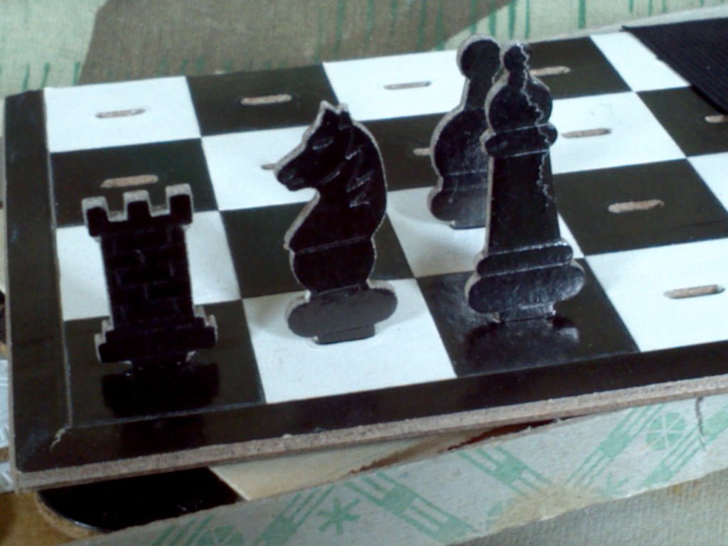 Period Schachspiel Chess/Checkers/Dame Game — image 9